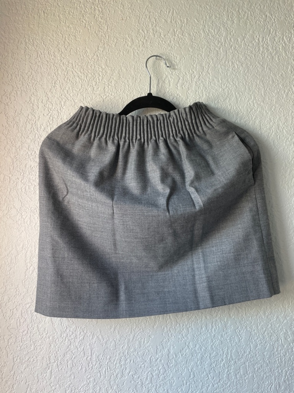 J. Crew Grey Elastic-Waist Mini Skirt